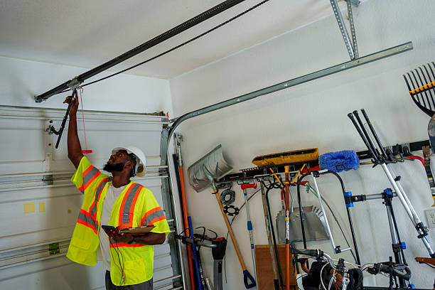 Professional Garage Door Panel Replacement technician working in Navy, VA